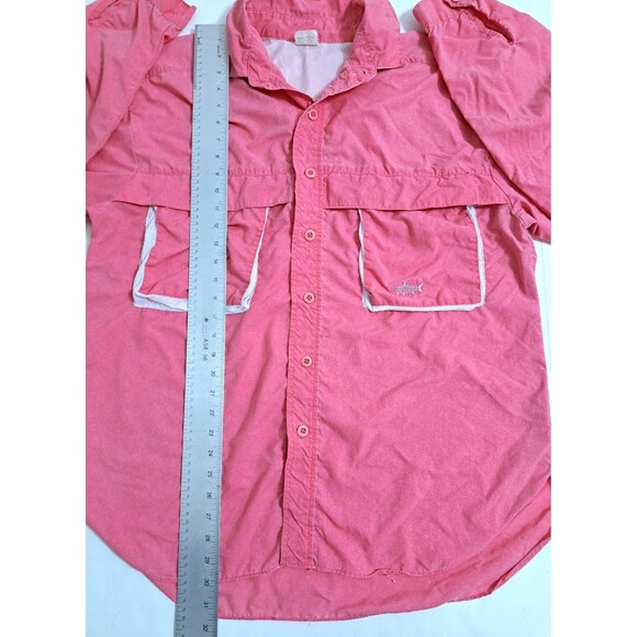 Tarpon Wear Vented Fishing Shirt Pink Roll Up Sleeves Boating Nylon USA Made - Picture 9 of 10